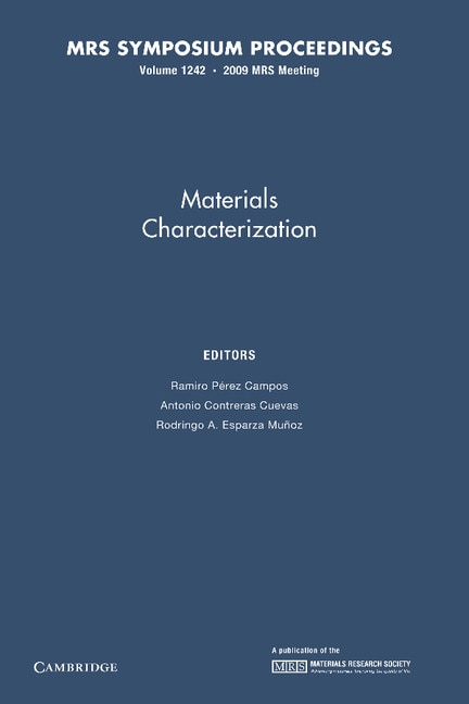 Front cover_Materials Characterization: Volume 1242