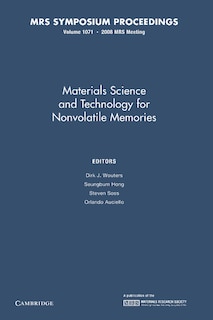 Front cover_Materials Science And Technology For Nonvolatile Memories: Volume 1071