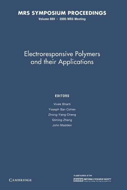 Couverture_Electroresponsive Polymers And Their Applications: Volume 889