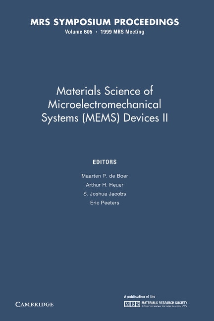 Couverture_Materials Science Of Microelectromechanical Systems (mems) Devices Ii: Volume 605