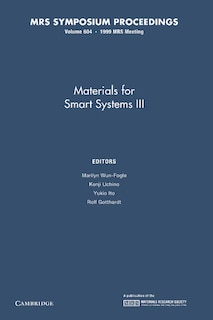 Front cover_Materials For Smart Systems Iii: Volume 604