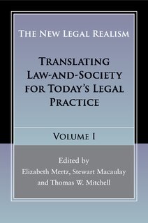 Couverture_The New Legal Realism: Volume 1
