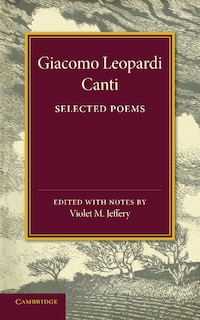 Front cover_Giacomo Leopardi: Canti
