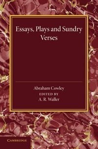 Front cover_Essays, Plays And Sundry Verses