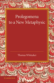 Couverture_Prolegomena To A New Metaphysic