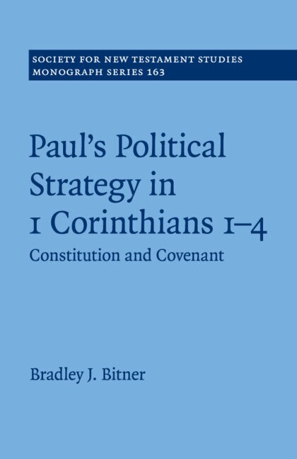 Couverture_Paul's Political Strategy in 1 Corinthians 1–4