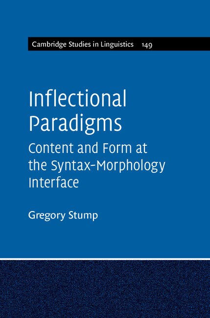 Front cover_Inflectional Paradigms