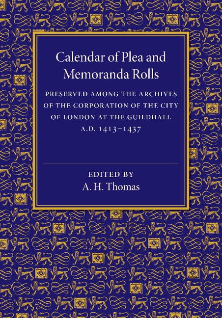 Front cover_Calendar of Plea and Memoranda Rolls