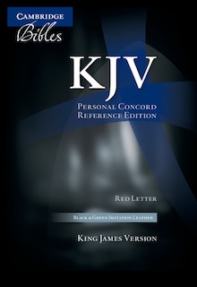 Front cover_Kjv Personal Concord Reference Bible, Red Letter, Black And Green Two-tone Imitation Leather Kj462:xr