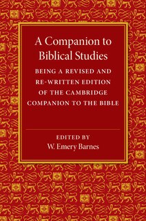 Couverture_A Companion To Biblical Studies