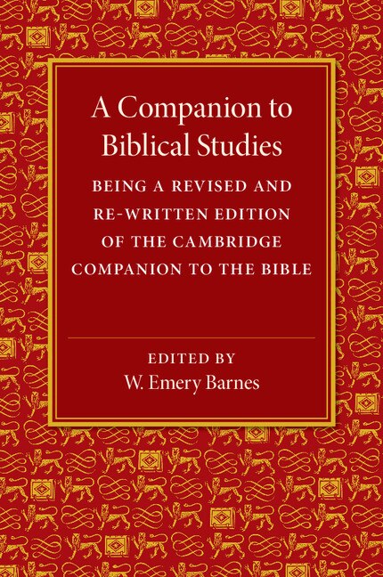 Couverture_A Companion To Biblical Studies