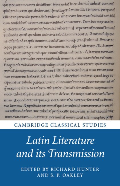 Front cover_Latin Literature And Its Transmission