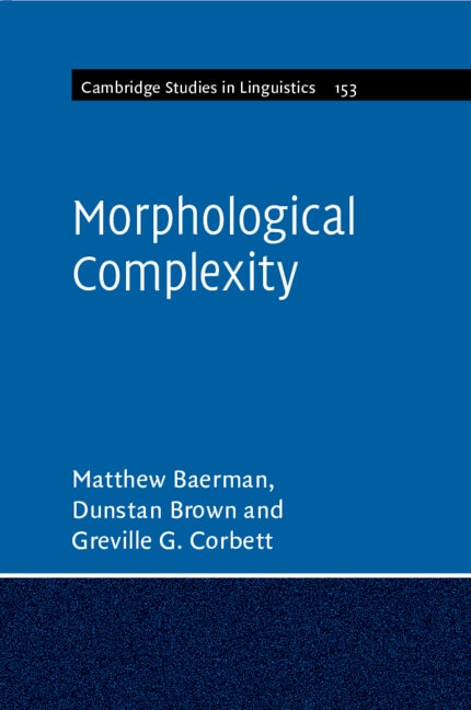 Front cover_Morphological Complexity