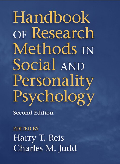 Front cover_Handbook Of Research Methods In Social And Personality Psychology