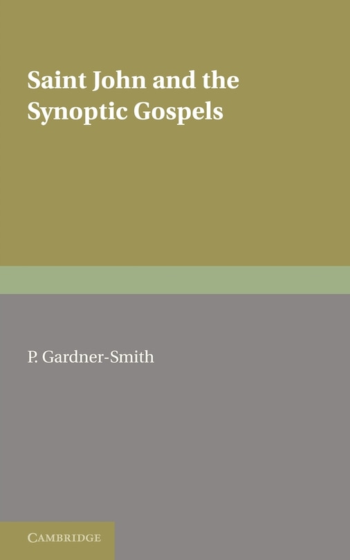 Front cover_Saint John and the Synoptic Gospels