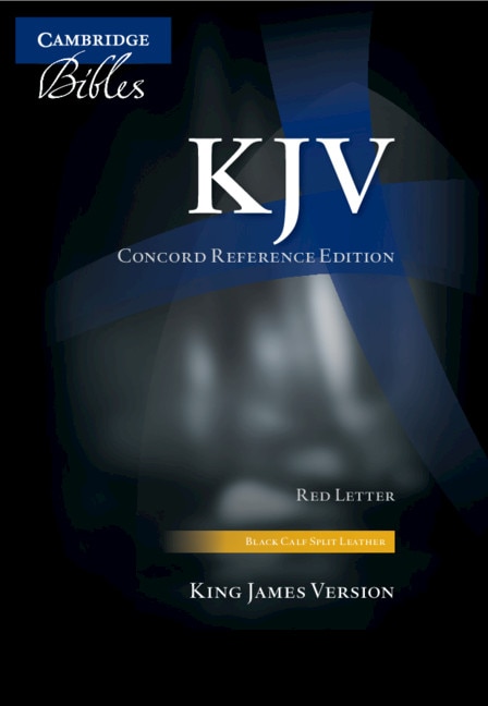 Front cover_Kjv Concord Reference Bible, Black Calf Split Leather, Kj564:xr