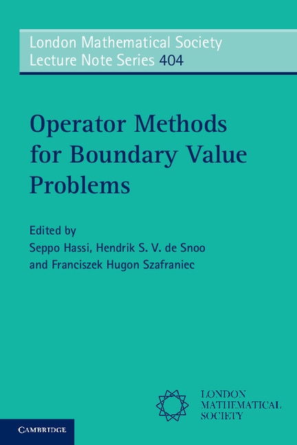 Front cover_Operator Methods for Boundary Value Problems