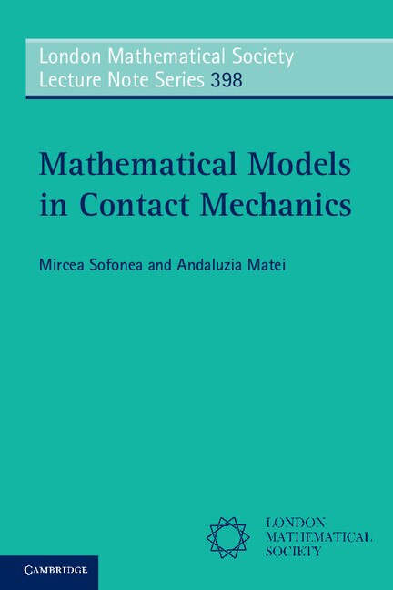 Front cover_Mathematical Models in Contact Mechanics