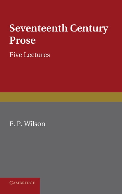 Front cover_Seventeenth Century Prose
