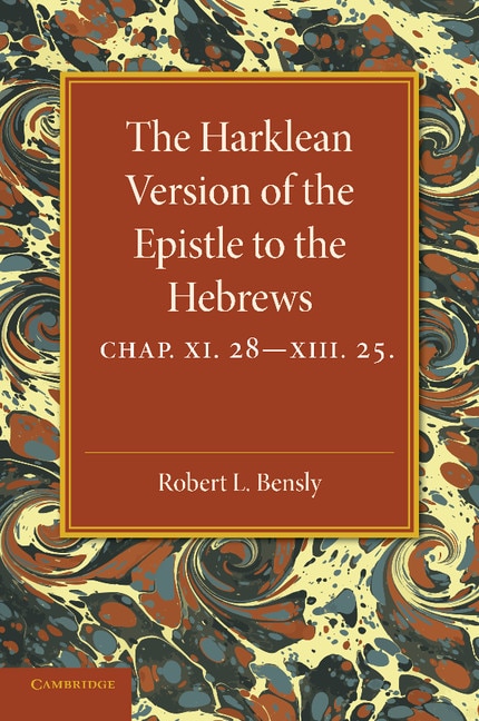 Couverture_The Harklean Version of the Epistle to the Hebrews