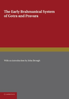 Front cover_The Early Brahmanical System of Gotra and Pravara
