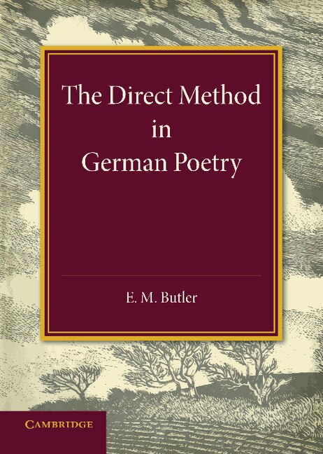 Front cover_The Direct Method In German Poetry