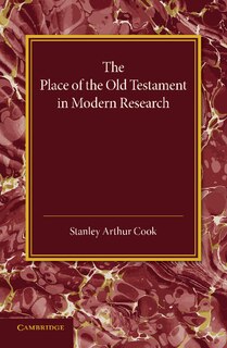 Couverture_The Place Of The Old Testament In Modern Research