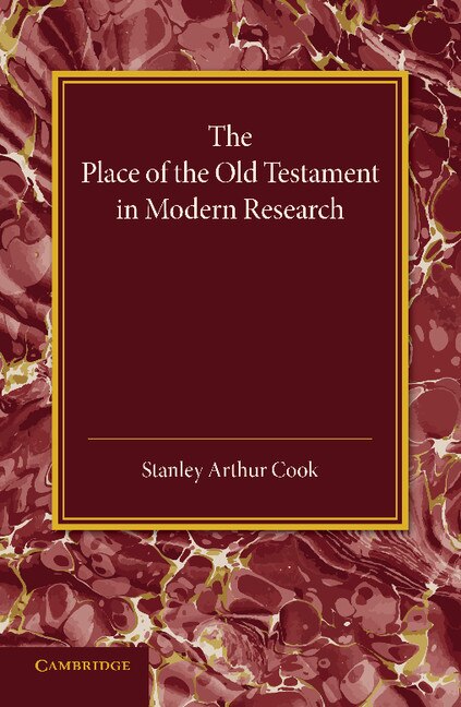 Couverture_The Place Of The Old Testament In Modern Research