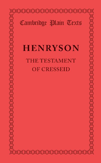 Couverture_The Testament of Cresseid