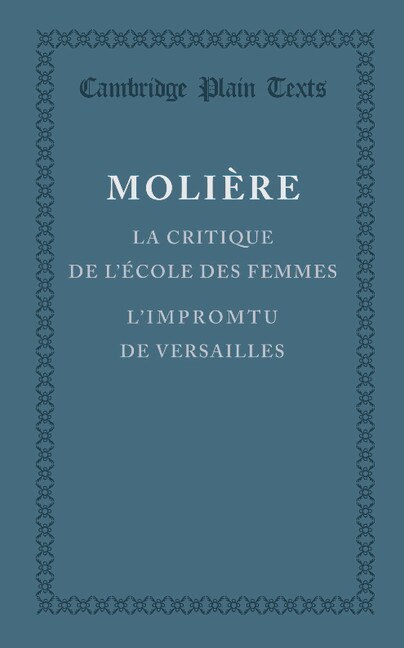 Couverture_La Critique De L'école Des Femmes