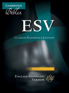 Couverture_Esv Clarion Reference Bible, Black Calf Split Leather, Es484:x