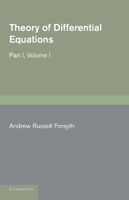 Front cover_Theory of Differential Equations