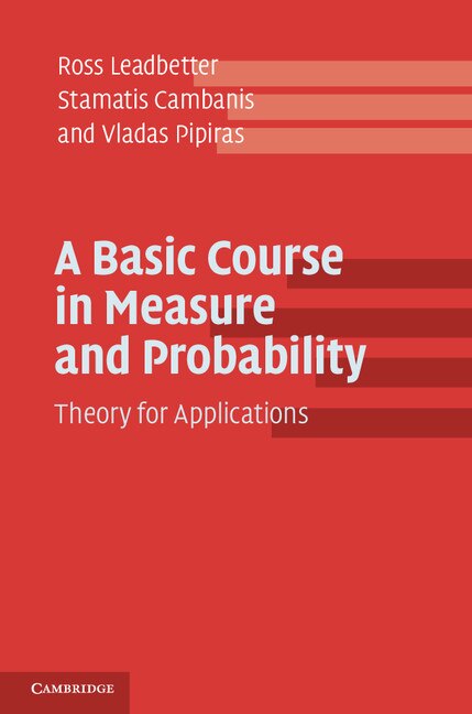 Front cover_A Basic Course In Measure And Probability