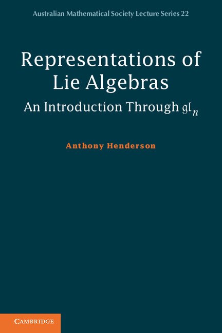 Front cover_Representations of Lie Algebras