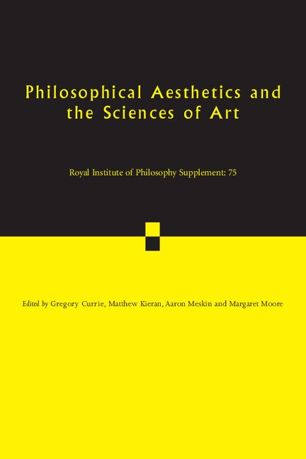 Front cover_Philosophical Aesthetics And The Sciences Of Art