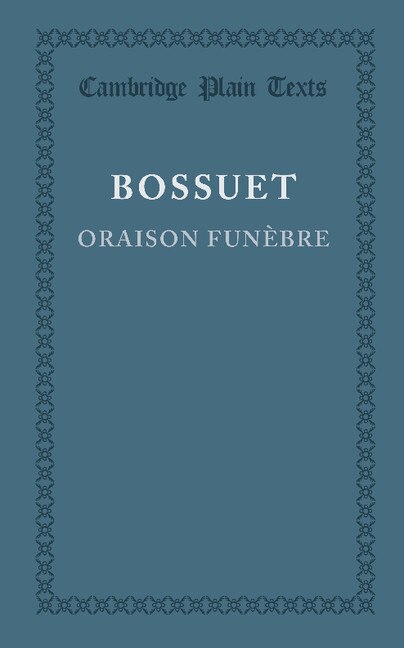 Front cover_Oraison Funebre