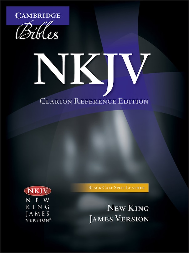 Nkjv Clarion Reference Bible, Black Calf Split Leather, Nk484:x