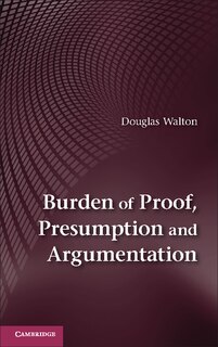 Couverture_Burden Of Proof, Presumption And Argumentation