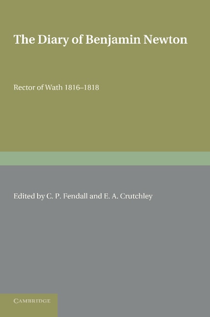 Front cover_The Diary of Benjamin Newton