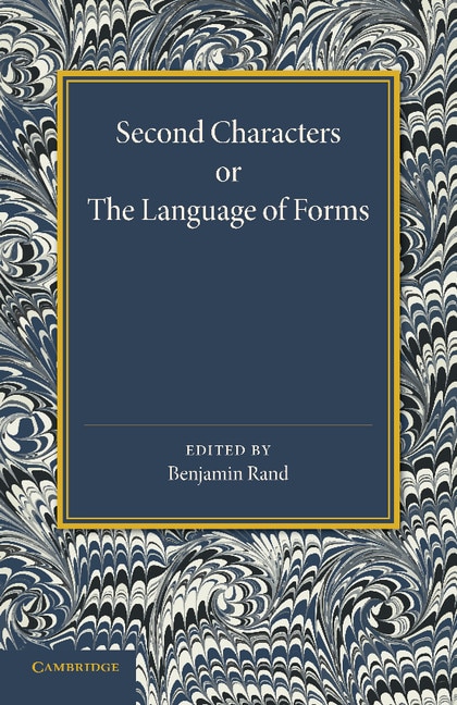 Front cover_Second Characters Or The Language Of Forms