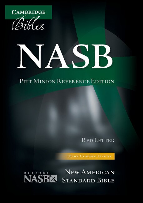Couverture_Nasb Pitt Minion Reference Bible, Black Calfsplit Leather, Red Letter Text