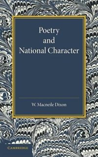 Front cover_Poetry And National Character