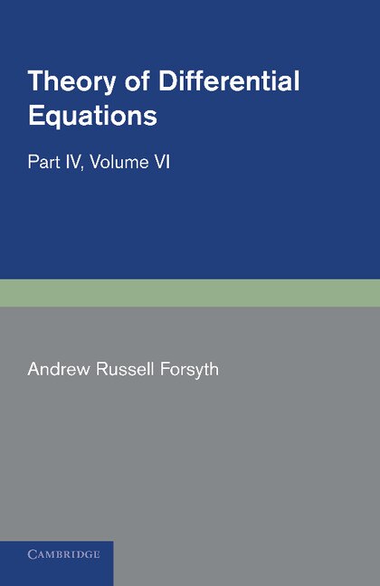 Front cover_Theory of Differential Equations