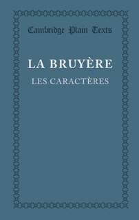 Front cover_Les Caractères Ou Les Moeurs De Ce Siècle