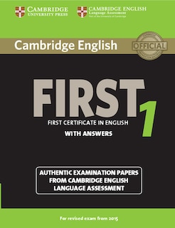 Couverture_Cambridge English First 1 For Revised Exam From 2015 Student's Book With Answers