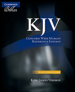 Couverture_Kjv Concord Wide Margin Reference Bible, Black Calf Split Leather, Kj764:xm