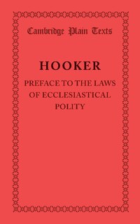 Front cover_Preface to the Laws of Ecclesiastical Polity