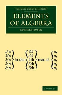 Front cover_Elements of Algebra