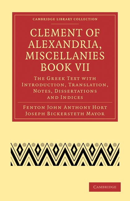 Front cover_Clement of Alexandria, Miscellanies Book VII