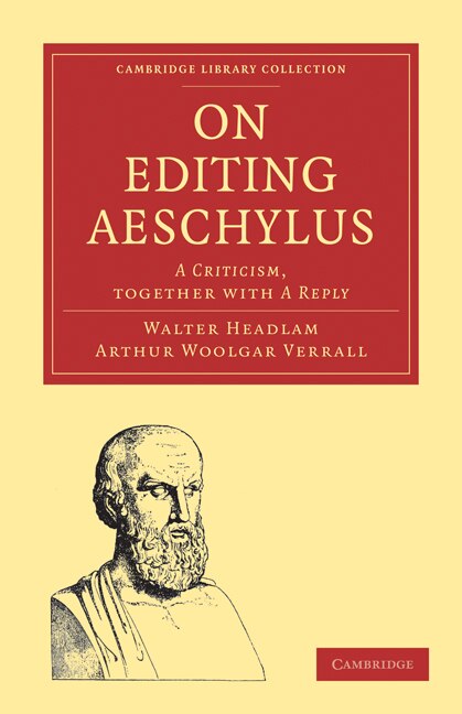 Couverture_On Editing Aeschylus